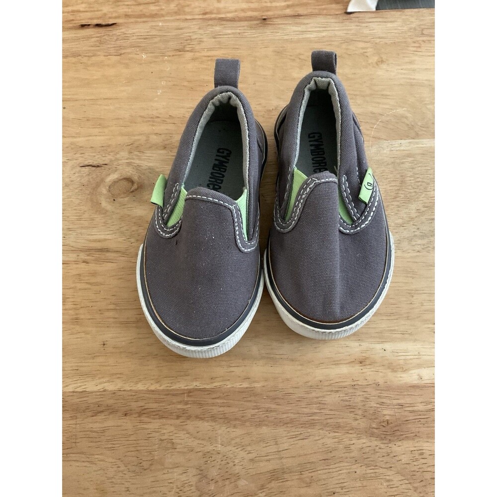 Gymboree Auto Crew Gray Like Green Toddler Slip On Sneakers Shoes Choice 4